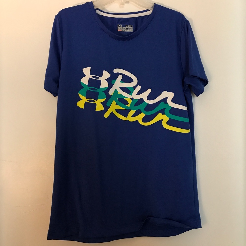 3 for $15 Under Armour Run Heat Gear Blue Tee